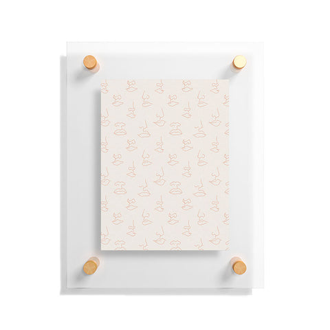 Little Arrow Design Co aria blush line faces Floating Acrylic Print