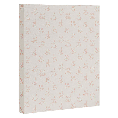 Little Arrow Design Co aria blush line faces Art Canvas