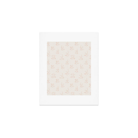 Little Arrow Design Co aria blush line faces Art Print