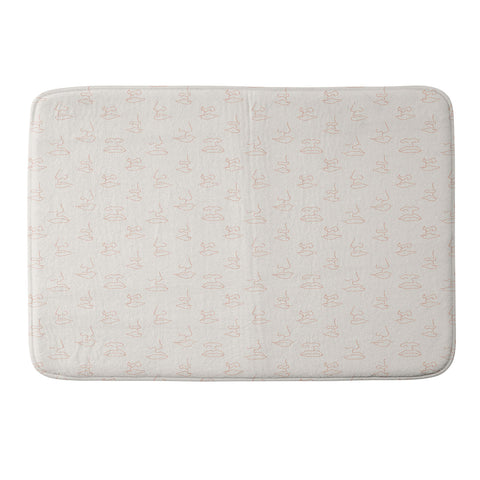 Little Arrow Design Co aria blush line faces Memory Foam Bath Mat