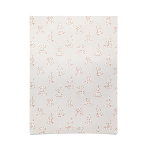 Little Arrow Design Co aria blush line faces Poster