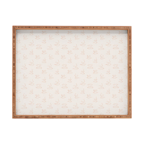 Little Arrow Design Co aria blush line faces Rectangular Tray