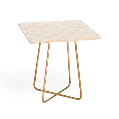 Little Arrow Design Co aria blush line faces Side Table