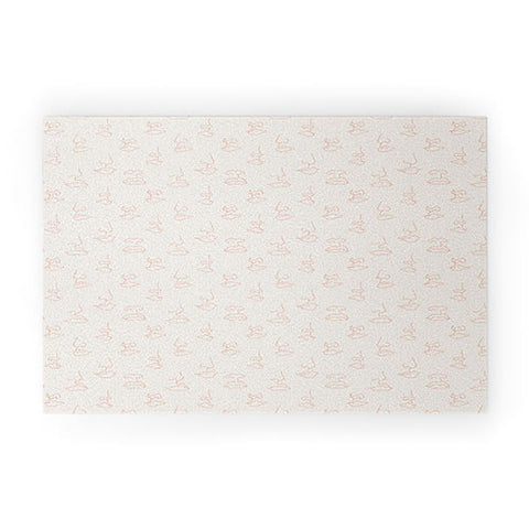 Little Arrow Design Co aria blush line faces Welcome Mat