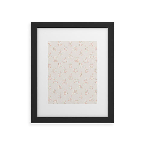 Little Arrow Design Co aria blush line faces Framed Art Print