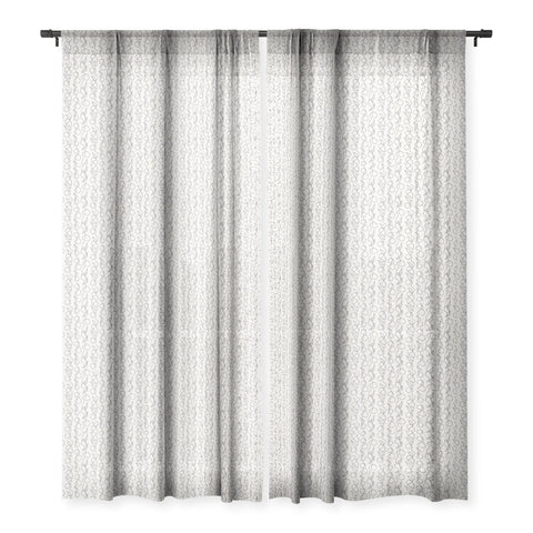Little Arrow Design Co aria flowing faces Sheer Window Curtain