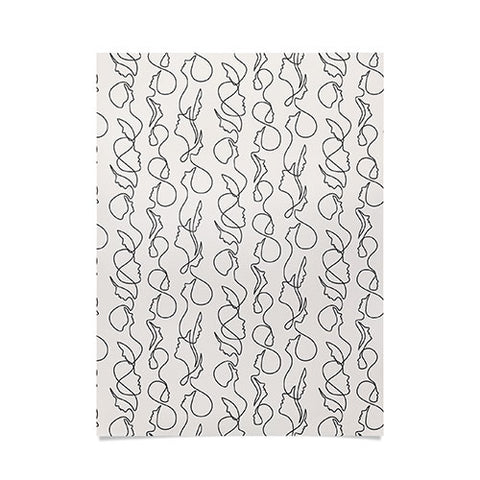 Little Arrow Design Co aria flowing faces Poster