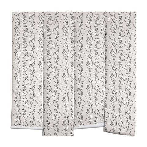 Little Arrow Design Co aria flowing faces Wall Mural