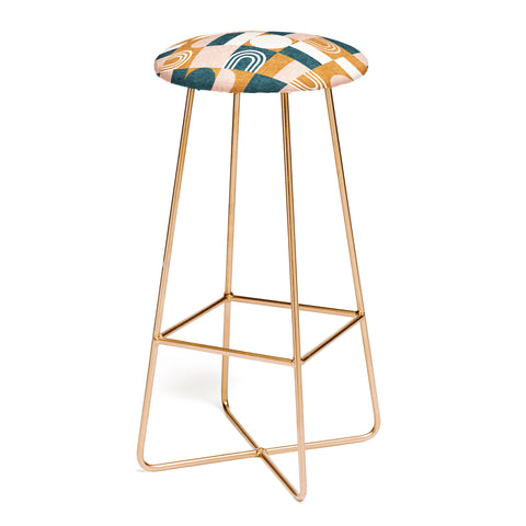 Little Arrow Design Co aria geometric patchwork Bar Stool
