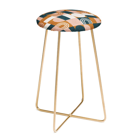 Little Arrow Design Co aria geometric patchwork Counter Stool