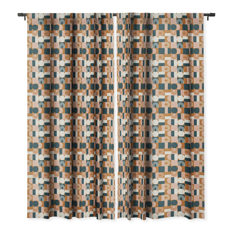 Little Arrow Design Co aria geometric patchwork Blackout Window Curtain