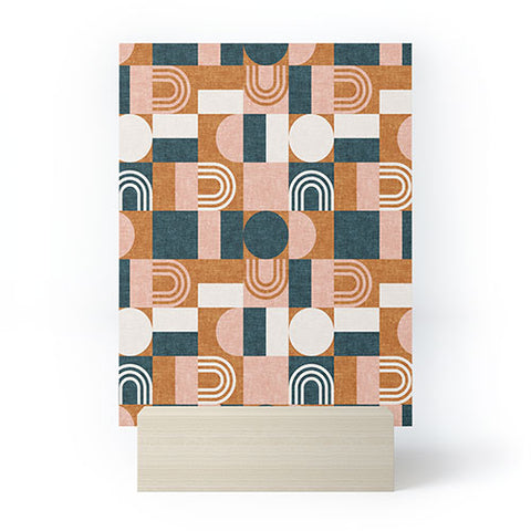 Little Arrow Design Co aria geometric patchwork Mini Art Print