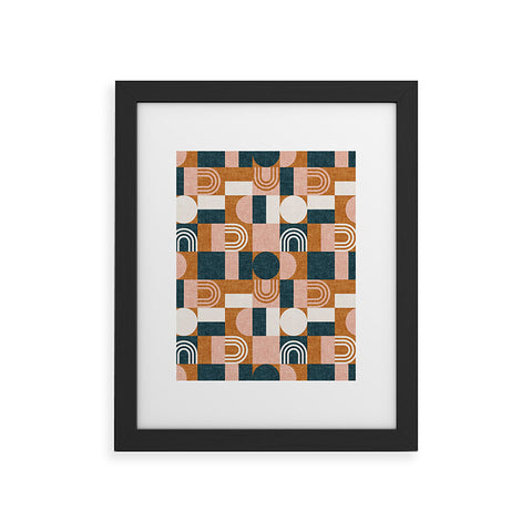 Little Arrow Design Co aria geometric patchwork Framed Art Print