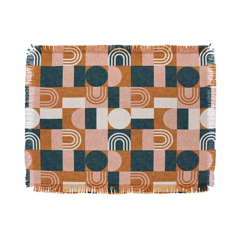 Little Arrow Design Co aria geometric patchwork Throw Blanket