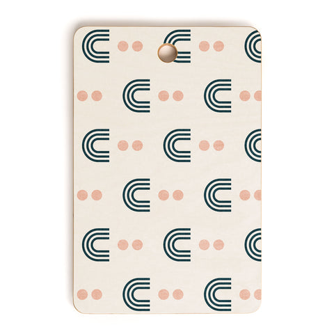 Little Arrow Design Co aria geometric rainbows Cutting Board Rectangle