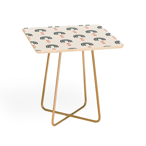 Little Arrow Design Co aria geometric rainbows Side Table