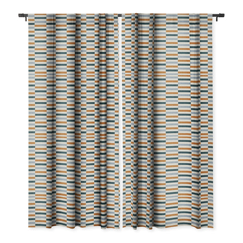 Little Arrow Design Co aria multi rectangle tiles Blackout Window Curtain