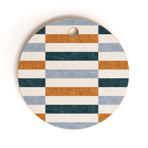 Little Arrow Design Co aria multi rectangle tiles Cutting Board Round
