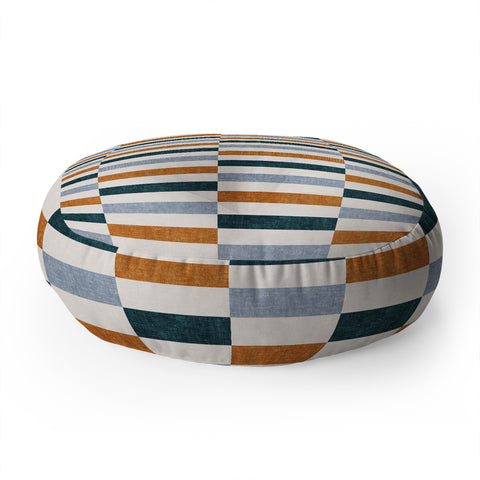 Little Arrow Design Co aria multi rectangle tiles Floor Pillow Round