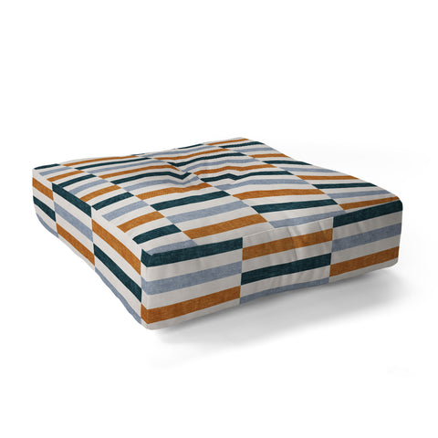 Little Arrow Design Co aria multi rectangle tiles Floor Pillow Square