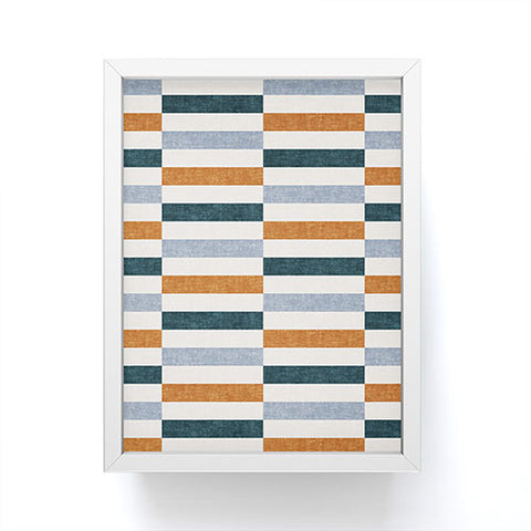 Little Arrow Design Co aria multi rectangle tiles Framed Mini Art Print