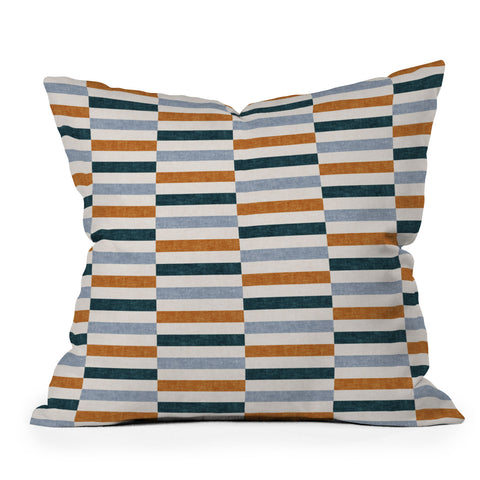 Little Arrow Design Co aria multi rectangle tiles Throw Pillow