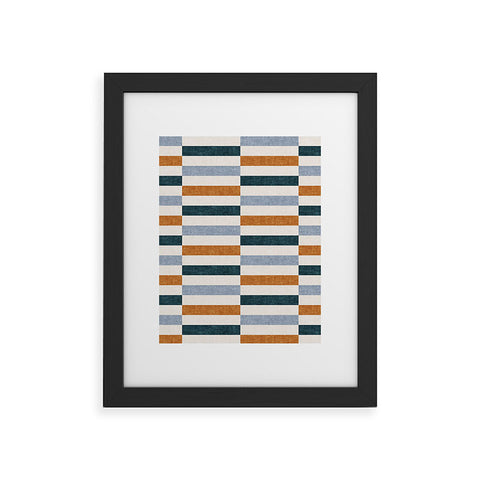 Little Arrow Design Co aria multi rectangle tiles Framed Art Print