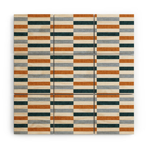 Little Arrow Design Co aria multi rectangle tiles Wood Wall Mural