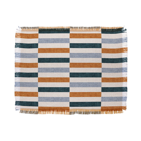 Little Arrow Design Co aria multi rectangle tiles Throw Blanket