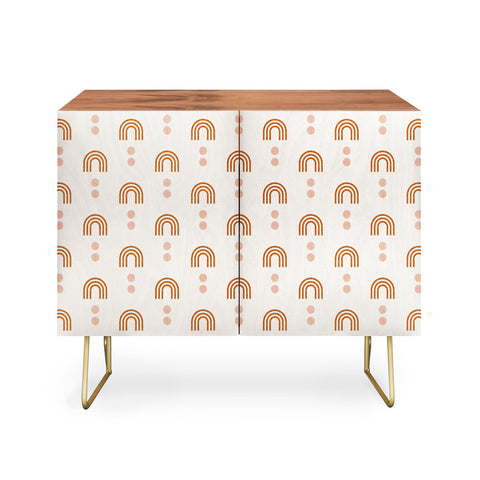 Little Arrow Design Co aria orange geometric rainbows Credenza
