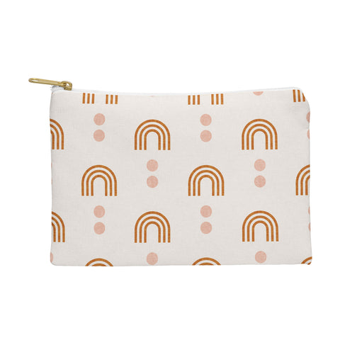 Little Arrow Design Co aria orange geometric rainbows Pouch