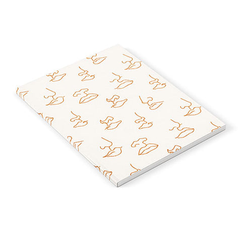 Little Arrow Design Co aria orange line faces Notebook