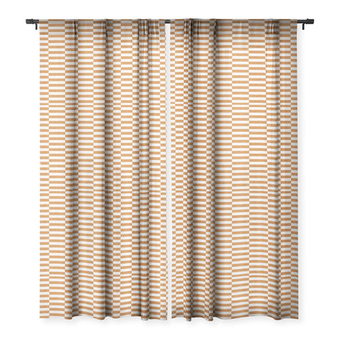 Little Arrow Design Co aria rectangle tiles Sheer Window Curtain