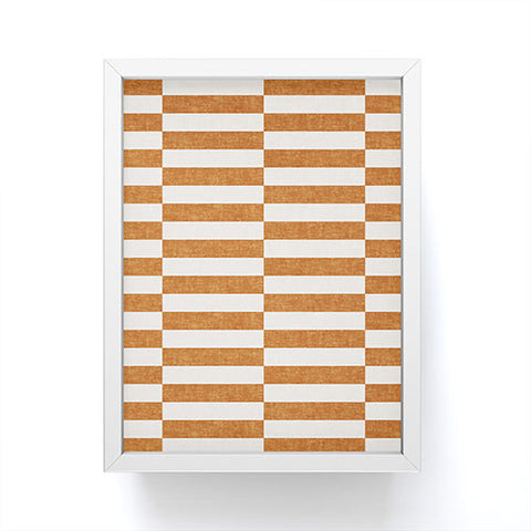 Little Arrow Design Co aria rectangle tiles Framed Mini Art Print