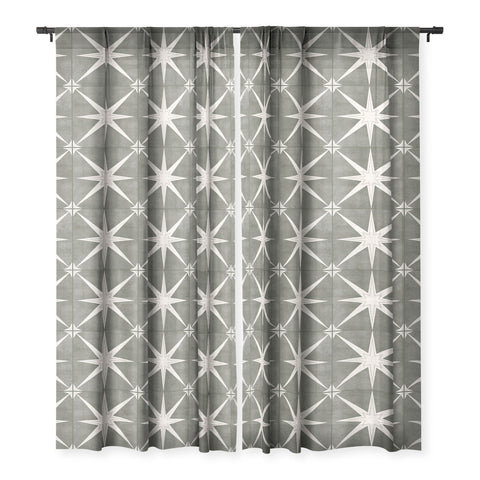Little Arrow Design Co arlo star tile olive Sheer Non Repeat