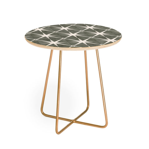 Little Arrow Design Co arlo star tile olive Round Side Table