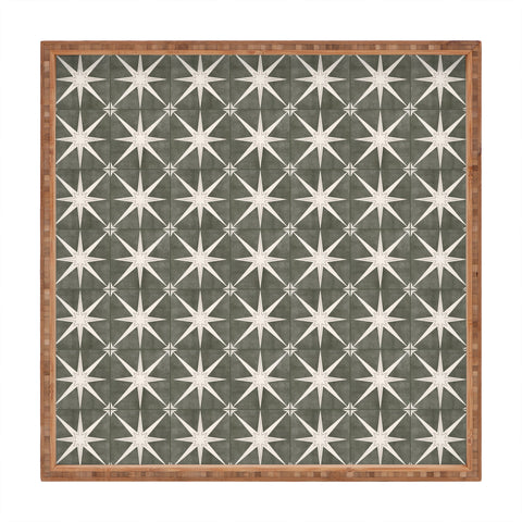 Little Arrow Design Co arlo star tile olive Square Tray