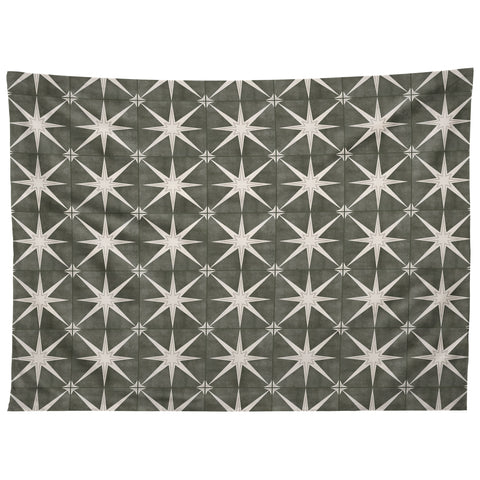 Little Arrow Design Co arlo star tile olive Tapestry