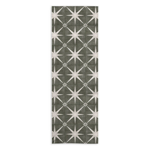Little Arrow Design Co arlo star tile olive Yoga Towel