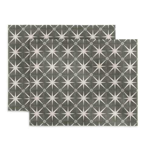Little Arrow Design Co arlo star tile olive Placemat