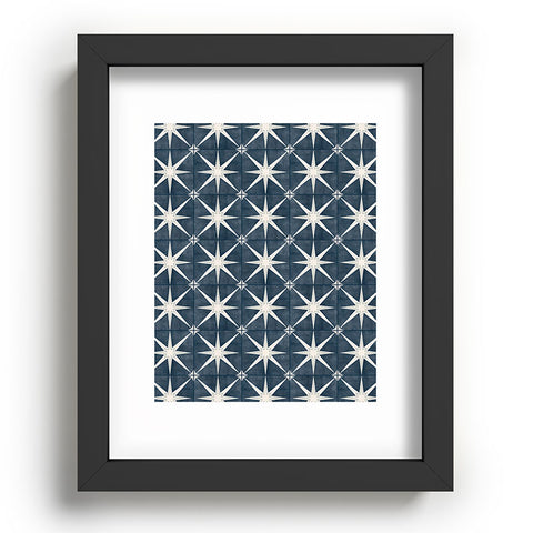 Little Arrow Design Co arlo star tile stone blue Recessed Framing Rectangle