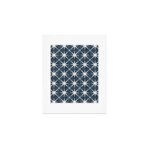 Little Arrow Design Co arlo star tile stone blue Art Print