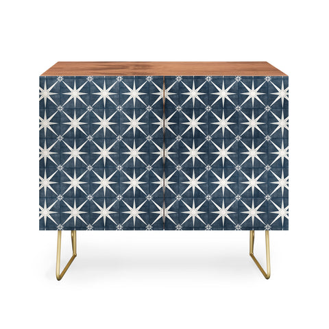 Little Arrow Design Co arlo star tile stone blue Credenza