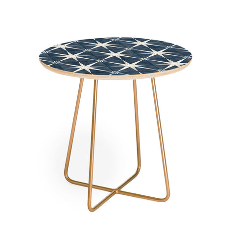 Little Arrow Design Co arlo star tile stone blue Round Side Table