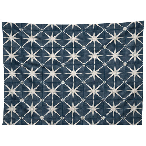 Little Arrow Design Co arlo star tile stone blue Tapestry