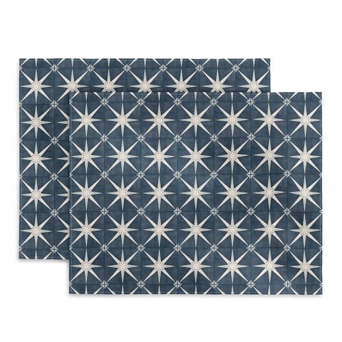 Little Arrow Design Co arlo star tile stone blue Placemat