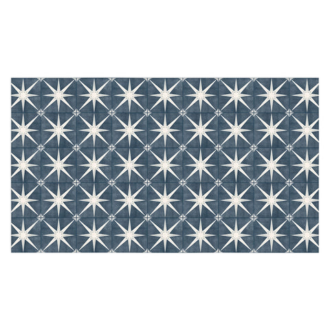 Little Arrow Design Co arlo star tile stone blue Tablecloth