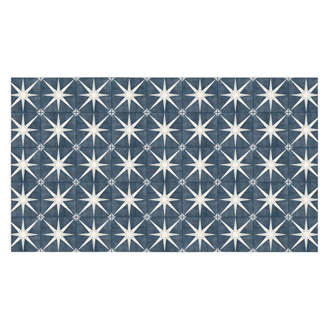 Little Arrow Design Co arlo star tile stone blue Tablecloth