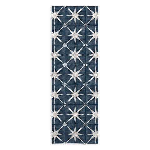 Little Arrow Design Co arlo star tile stone blue Yoga Towel