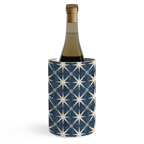 Little Arrow Design Co arlo star tile stone blue Wine Chiller